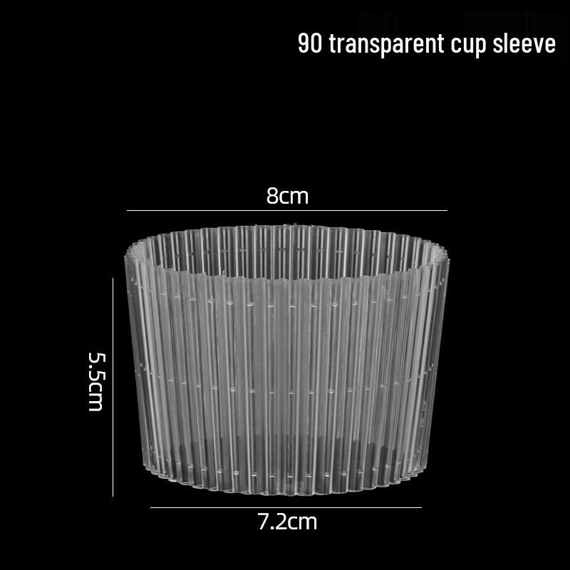 Disposable Clear Ripple Cup Sleeves