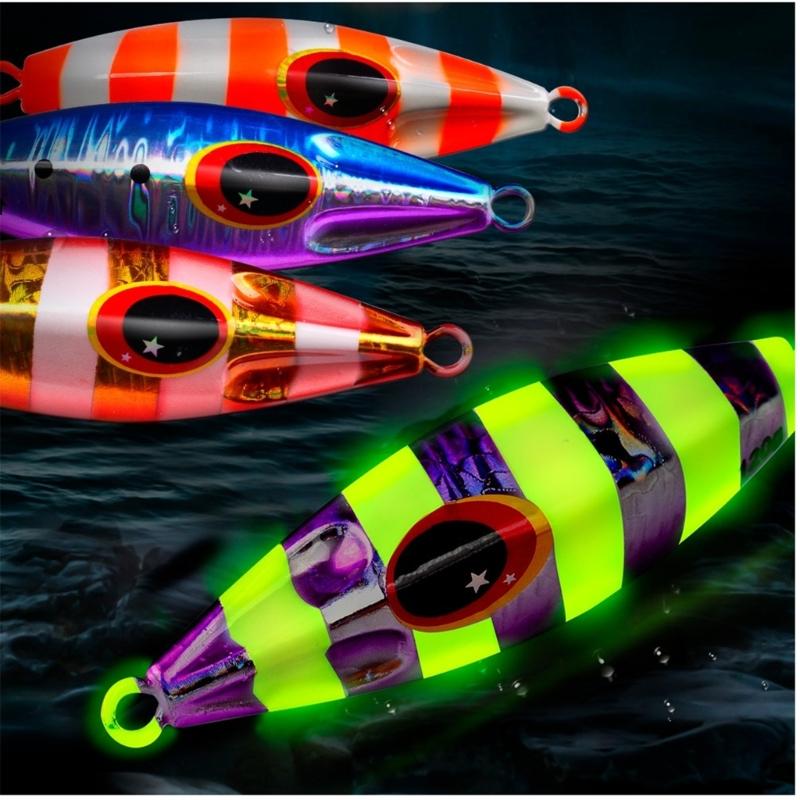 Sea Fishing Jig Fast Sinking Lure Artificial Hard Baits Fishing Baits Metal Jigging Spoon Fishing Tackle Accessory