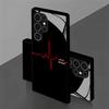 Heartbeat Motif 2D Phone Case for Samsung S26 S25 S24 S23 S22 S21 S20 A55 A54 A53 Tempered Glass Protective Cover