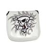 Pu+ Thick Fleece Golf-sports Putter Cover Square Club Head Cover Skull Pattern Universal Golf-sports Club Head Covers Accessory