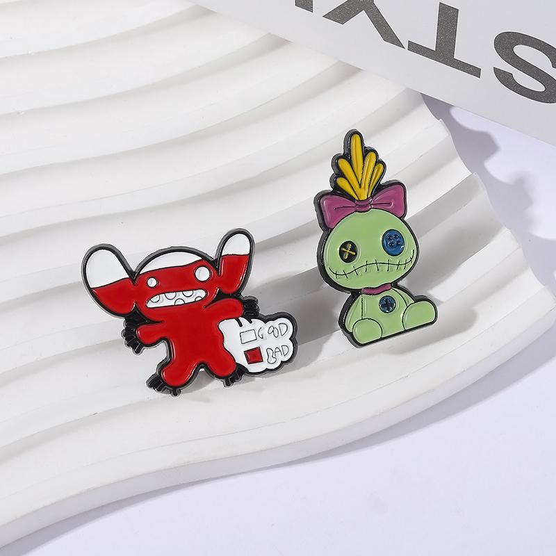 Spille Smaltate Marionetta Clown Personaggi Cartoni Animati Personalizzati Spille da Bavero Distintivi Abbigliamento Animali Gioielli Regalo per Bambini Amici