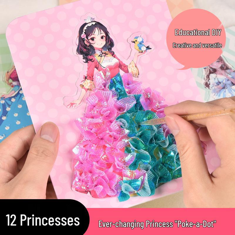 Creative DIY Dress-Up Sticker Toy for Girls - Dreamy Princess Kindergarten Gift
