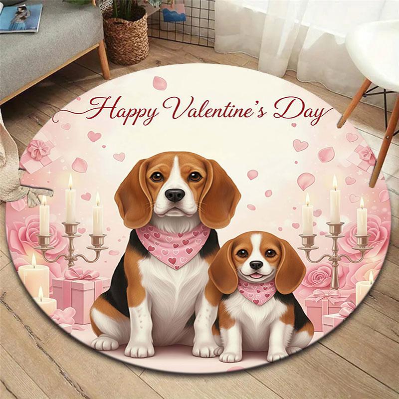 

Cutetwodogs Round Area Rug,Carpet Rug for Living Room Bedroom Sofa Playroom Decor,Non slip Floor Mat 80cmx80cm