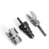 Wire Opener With Step Drill Set 3-in-1 Pipe Threading Tool Kit 14"hex Quick-connect Shank Dual-Function Cutters & Step Drill Bit