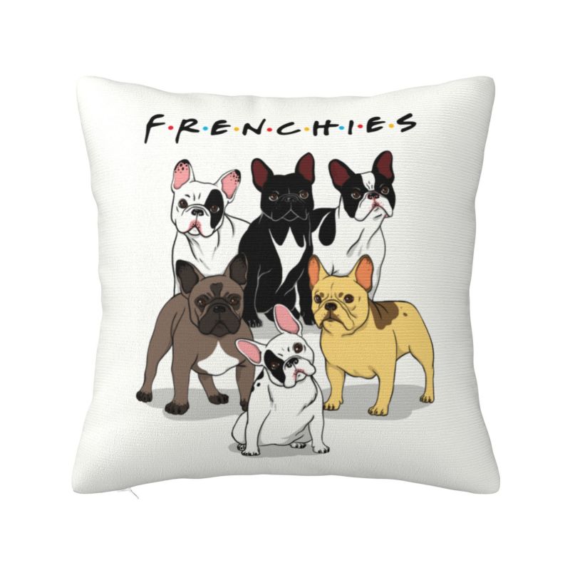 

Пользовательские наволочки на подушки в скандинавском стиле с принтом лапы и кости французского бульдога, мягкие наволочки для диванных подушек для собак-французов 30x30cm 12x12in