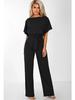 Women's Summer Button-Tie Short Sleeve Jumpsuit - European and American Style