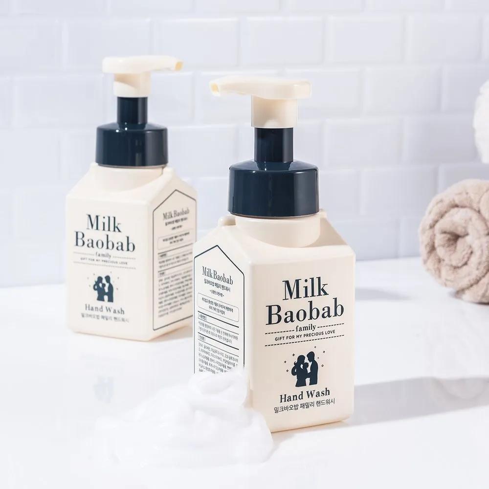 

2 Main Products + 2 Refills Milk Baobab Family Hand Wash Orange Scent 1100ml (2 Main Products 300ml + 2 Refills 250ml)