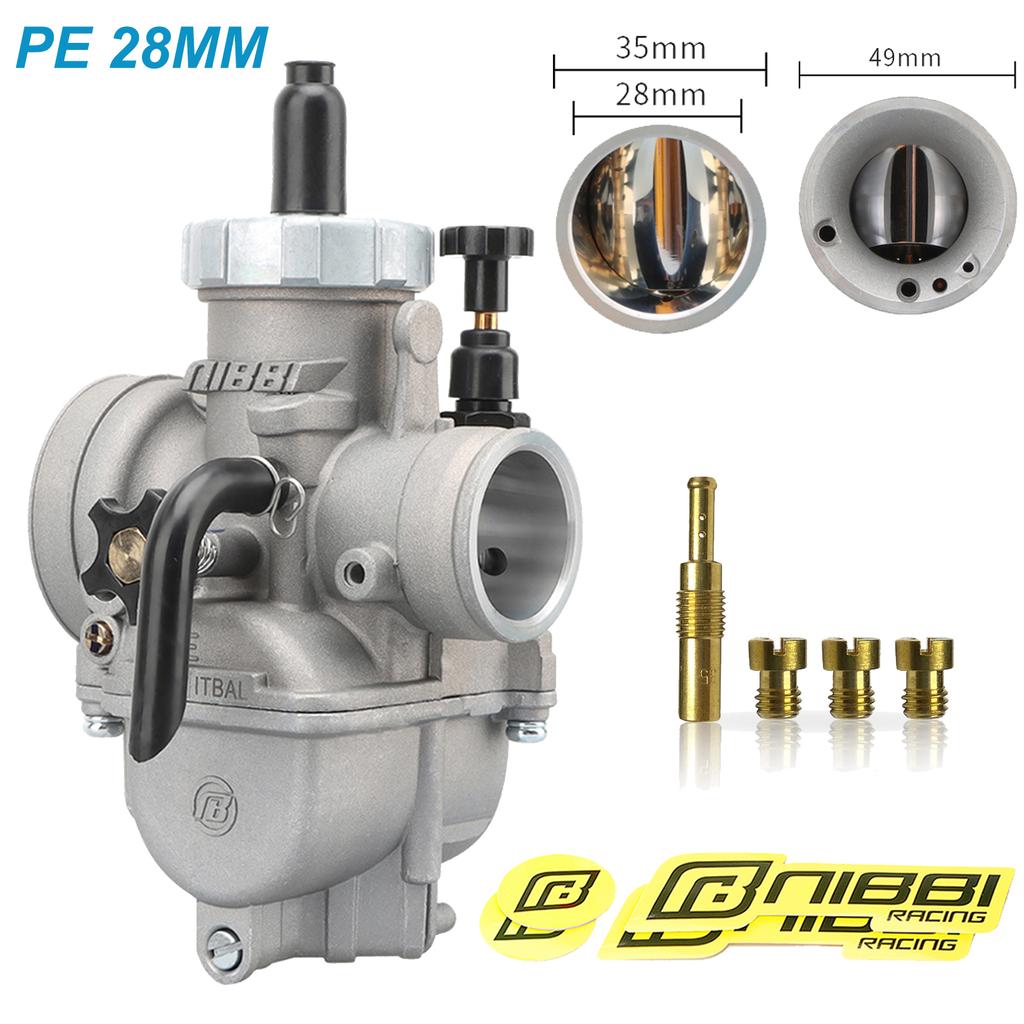 NIBBI PE 24/26/28/30mm Carburetor Motorcycle 2T 4T Engine Carburetors with Main Jets for Yamaha Suzuki Honda Pitbike Modify Part