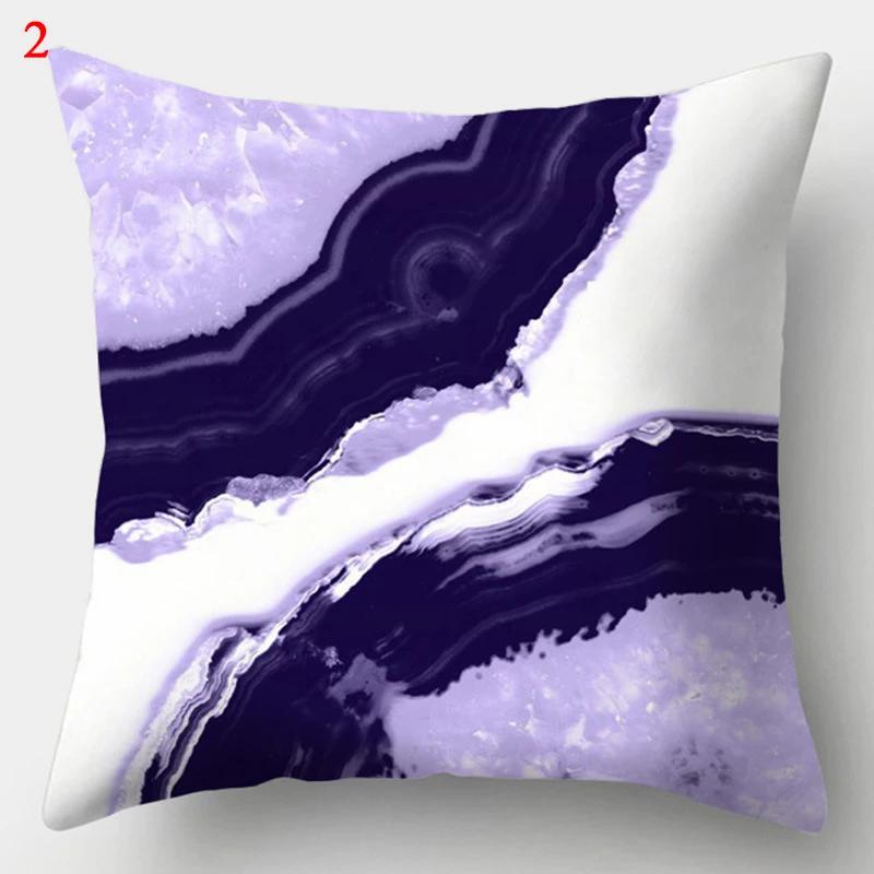 New Purple Geometric Pillowcase Decorative Cushion Cover  Home Sofa Decor Square
