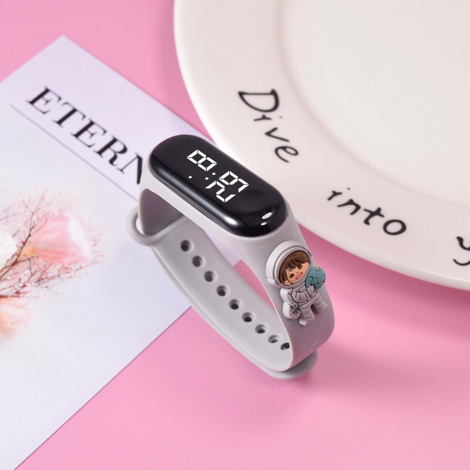 

Мультяжные светодиодные спортивные часы «Земля» для студентов - Водонепроницаемые с цифровым дисплеем