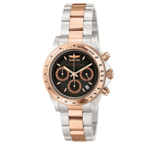 

Кварцевые часы Invicta Speedway, 39,5 мм, стальной корпус с ремешком из розового золота или нержавеющей стали, серый циферблат, номер модели 6932, мужские, официально импортированные, П