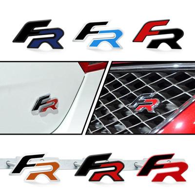 Car Decor 3D Metal FR Logo Side Fender Rear Trunk Sticker Front Grill Emblem Decal Decor For Leon Cupra Ibiza Altea Exeo Accessories