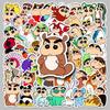 50 Crayon Shin-chan Dress-up Stickers: Cute, Waterproof Anime Phone Case & Journal Mochi Stickers