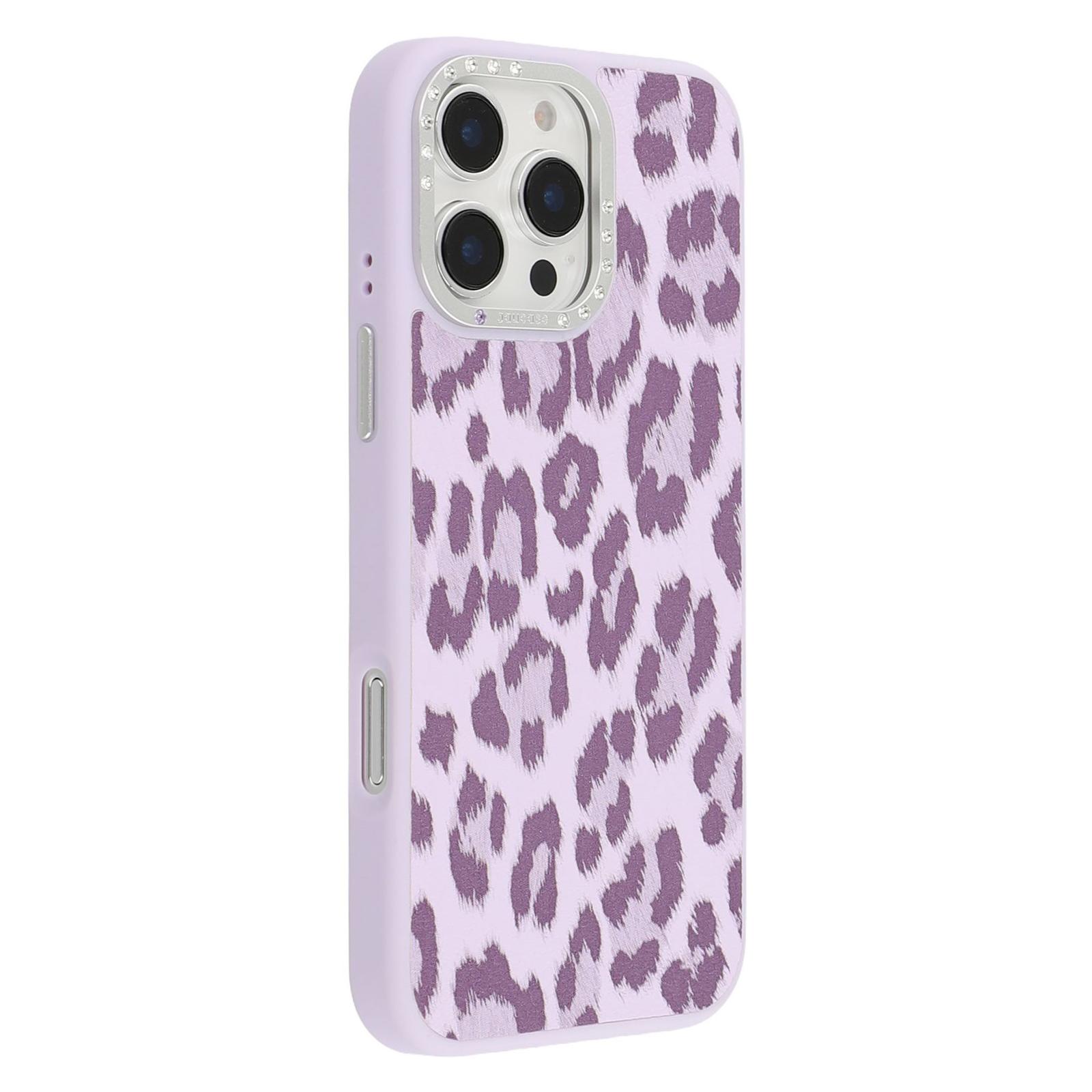 

JAUCASE For iPhone 16 Pro Max Magnetic Case Leopard Print PU + TPU + PC Phone Back Cover C