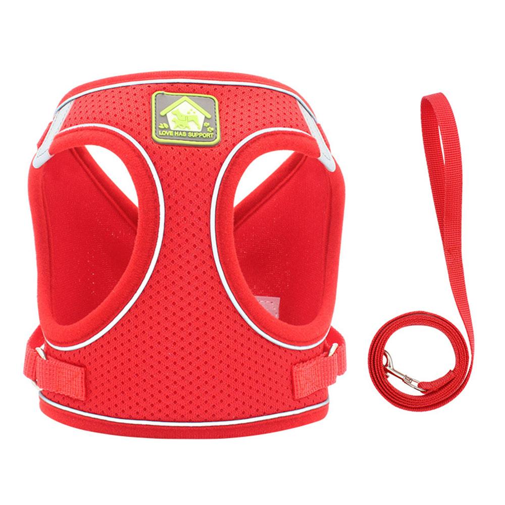 Escape Proof Cat Vest Harness with Leash Adjustable Reflective Puppies Kitten Collar Vest Small Dog Breathable Harness Pet Leads
