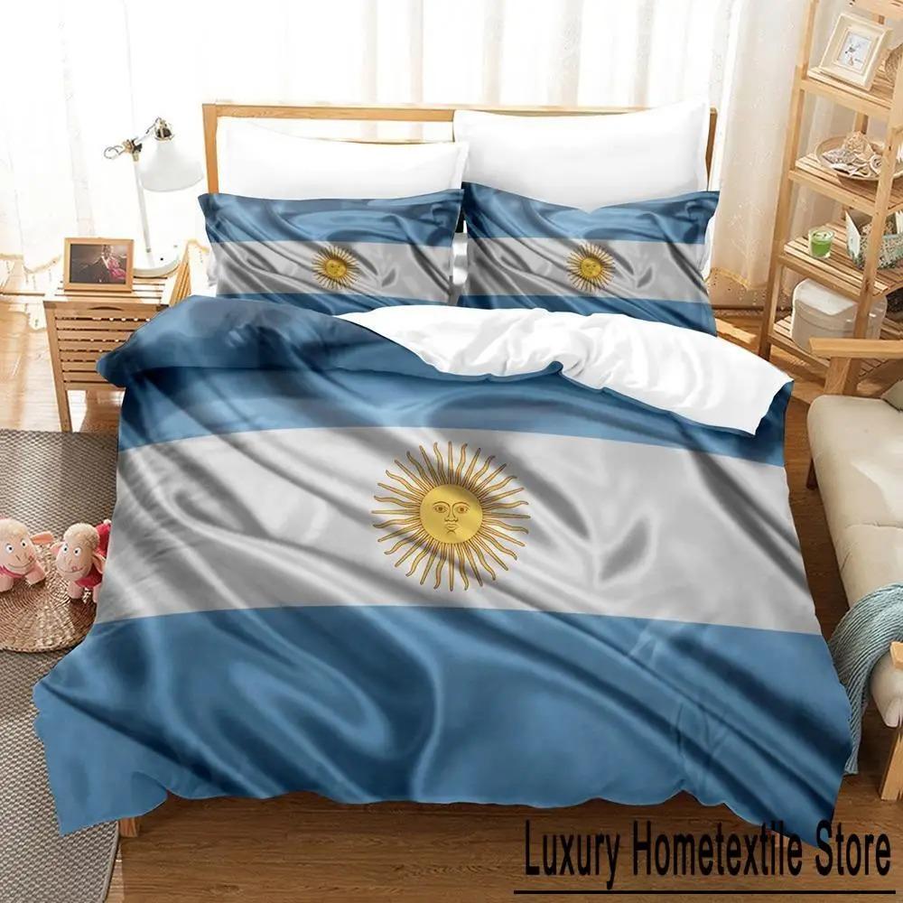 Argentina Flag Bedding Set Single Twin Full Queen King Size Bed Set Adult Kid Bedroom Duvetcover Sets 3D Print Bed Sheet Set