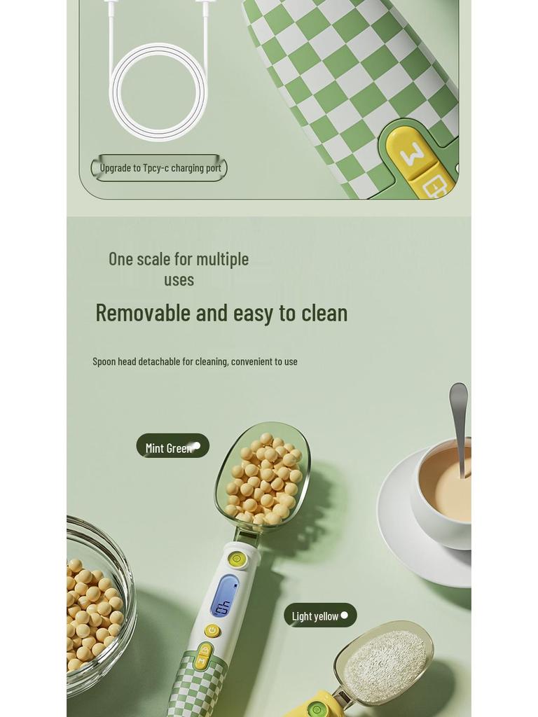 Digital Measuring Spoon for Baby Food, Cereal, and Flour - Precision Gram Scale