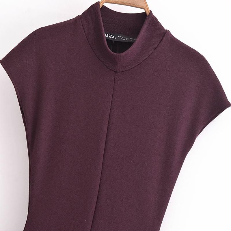 Kaslead New Arrival Women's Clothing Fashion Style Silm Soft Plaid Sleeveless Drop Shoulder Dress 5584174