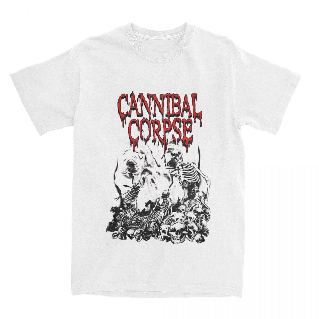 Aesthetic Cannibal Corpse Logo T Shirt Mens Cotton Short Sleeve Death Metal Band Round Neck Summer Clothes