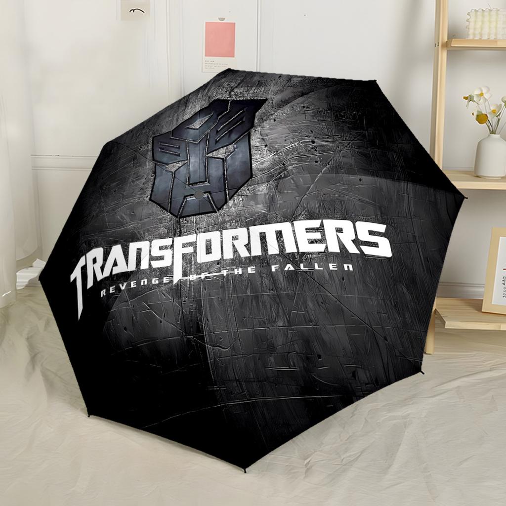 Transformers Cybertronian Warriors Automatic Umbrella Folding Umbrella with 8 Ribs Sturdy Construction All Season Travel Fashionable