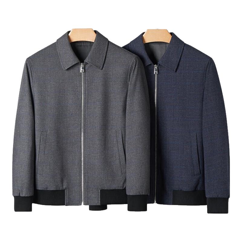 Septwolves Men's Plaid Business Casual Jacket