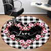 1pc Heart Love Floral Chair Carpet for Office Non-Slip, Rug for Office, Room, Good Gift for Family or Friends,  Yy251226195