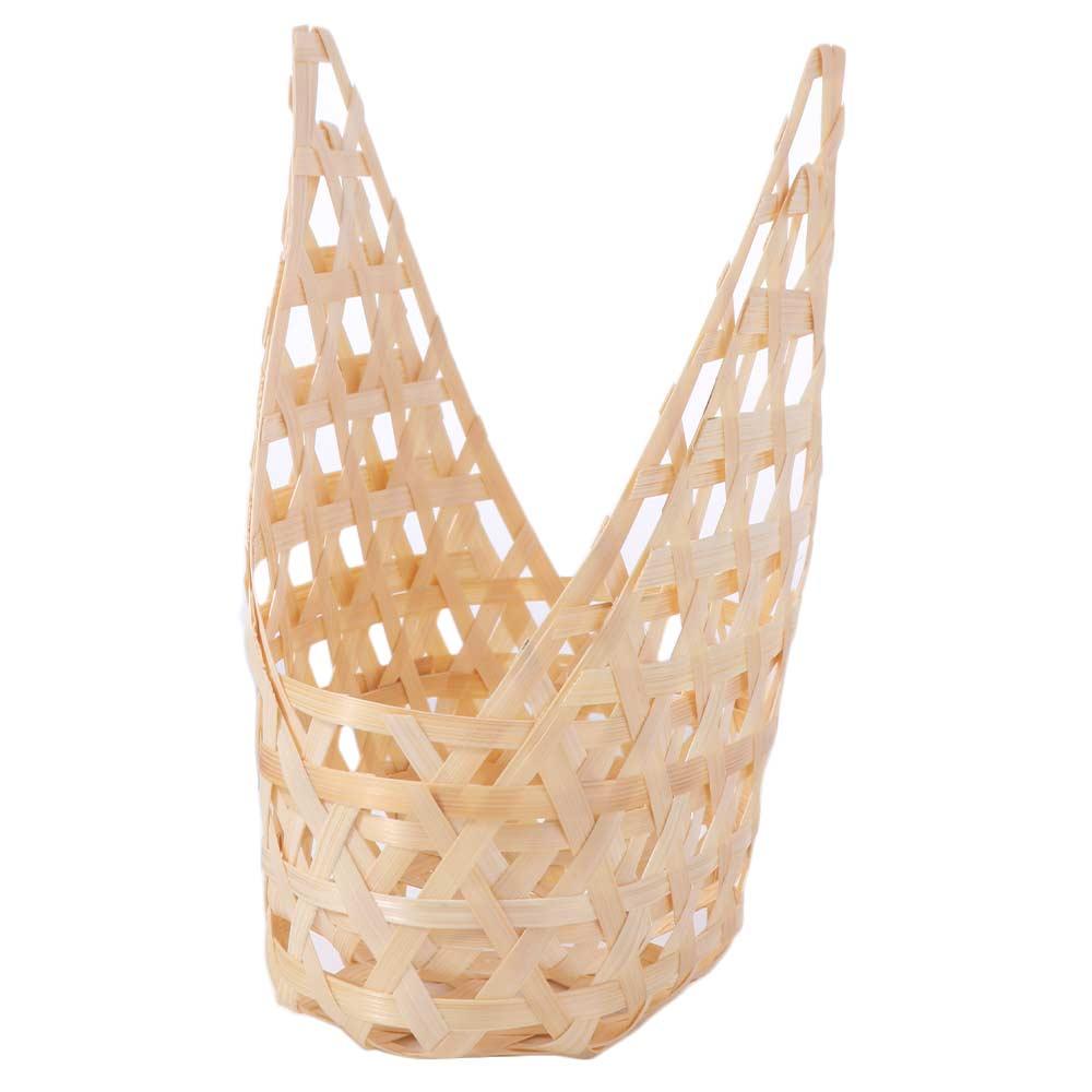 3pcs Multi-functional Bamboo Woven Gift Packaging Basket Handmade Creative Storage Box Natural Retro Fruit Basket Wedding