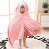 Toddler Baby Hooded Bath Towel Kids Bathrobe Super Soft Absorbent Bath Towel Blanket Cartoon Coral Fleece Kids Bathrobe Boy Girl