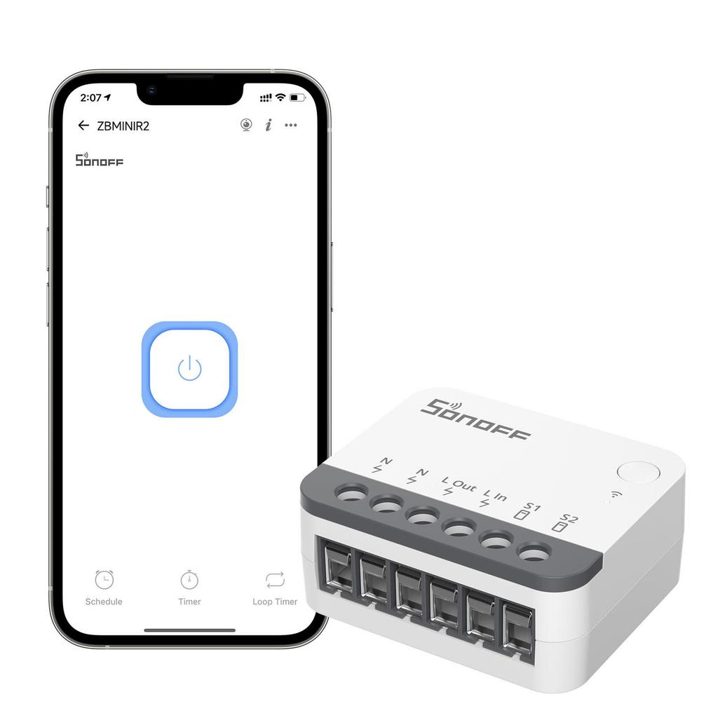 SONOFF ZBMINIR2 Zigbee 3.0 Smart Switch with Mobile Control (Requires Zigbee Gateway)