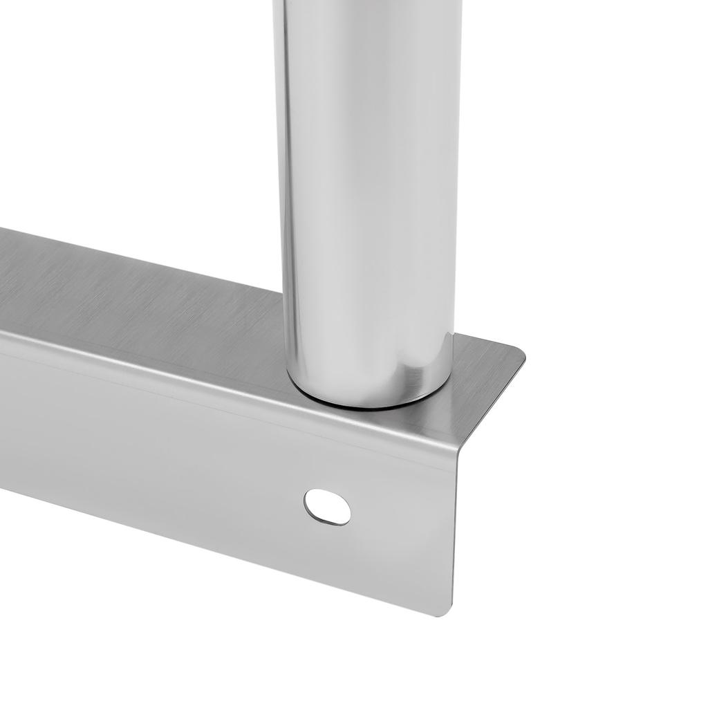 Stainless Steel Shelving, 2 Tier Adjustable Shelf Storage, Heavy Duty Shelving 60.2*15.7*3.5in For Storing And Displaying Goods