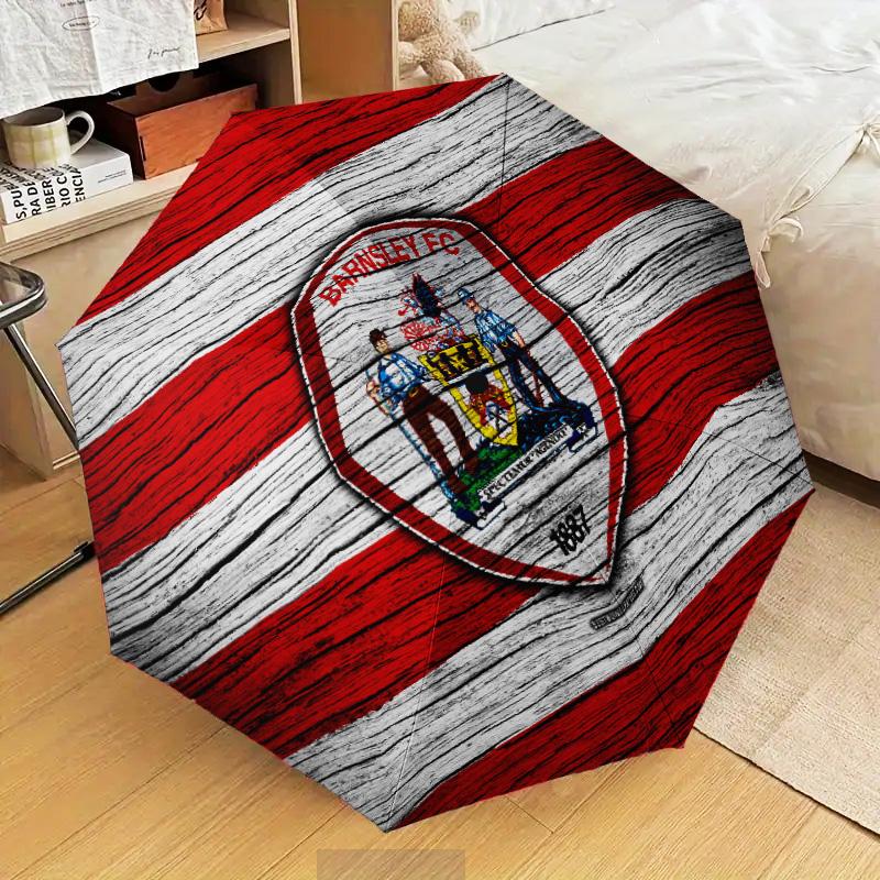 Barnsley Crest Design Automatic Folding Umbrella - 8-Rib Travel Umbrella with Auto Open/Close & Portable Gifts for Holidays or Birthdays
