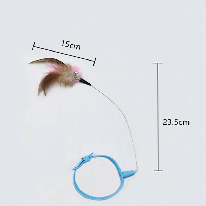 Neues heißes Produkt Halsband für Katze Teaser Selbstunterhaltung Katzenspielzeug Halsband Feder Glocke Katzenspielzeug Haustierbedarf