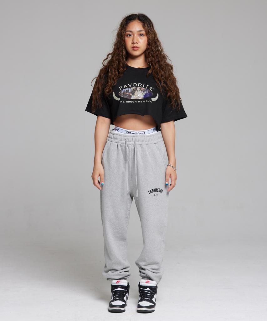 CREAM SODA LAB Arc Logo Jogger Training Pants Grey
