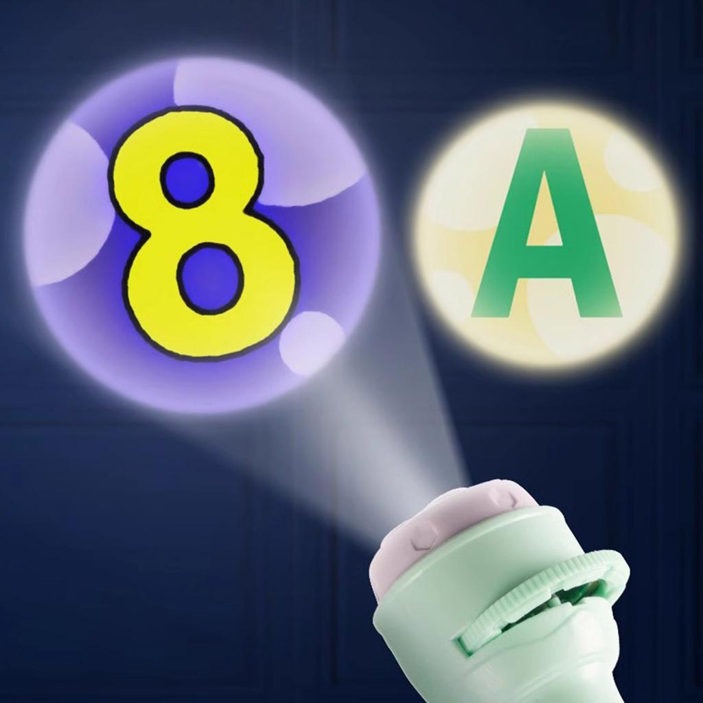 Educational Kids Flashlight Toy With Discs 48 Cartoon Images For Early Learning Boys Girls