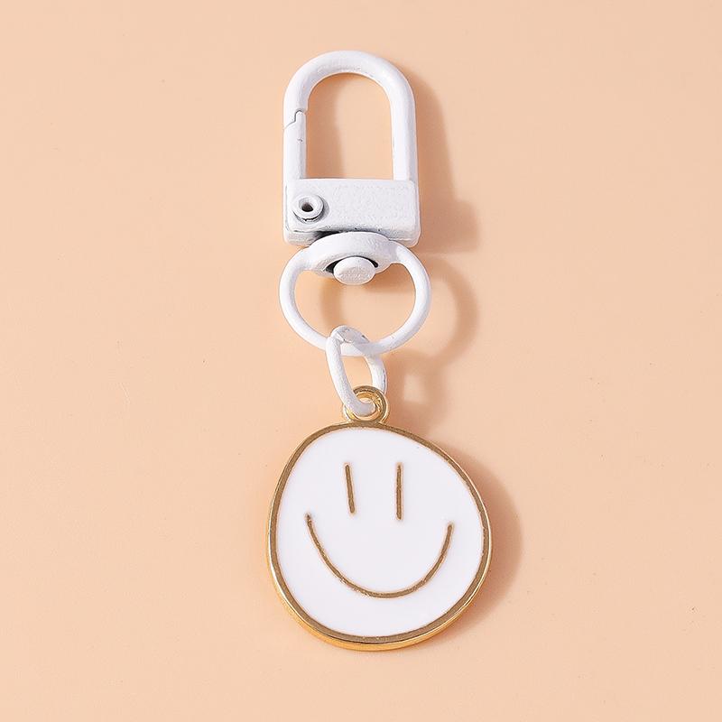 

Cute Candy Color Smile Face Keychain Emoticon Key Rings Pendants for Women Girls Handbag Decor DIY Handmade Jewelry Gifts