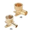 Coppers Crimp Fittings Drop Ear Elbow 1/2inch 3/4inch Female Threaded Adapter Crimp Fitting for Tubing Pipe Plumbing