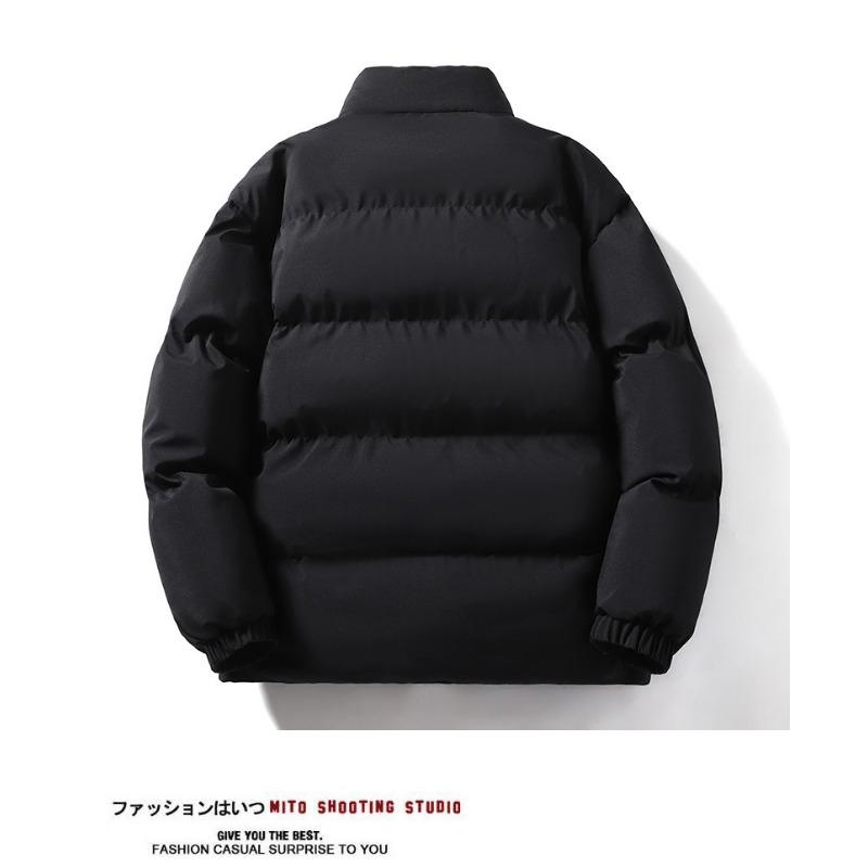 Men S Winter Loose Stand Collar Cotton Puffer Jacket