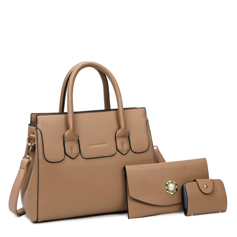 Mother and child bag, new business commuter three-piece set, women's bag, shoulder crossbody large-capacity handbag