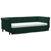 Extendable Daybed with Drawers Dark Green 80x200 Cm Velvet