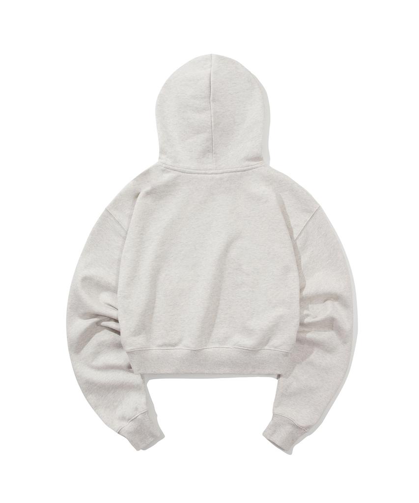 Physical Department [Women'S] Crop Startail Zip-Up Hoodie_Oatmeal