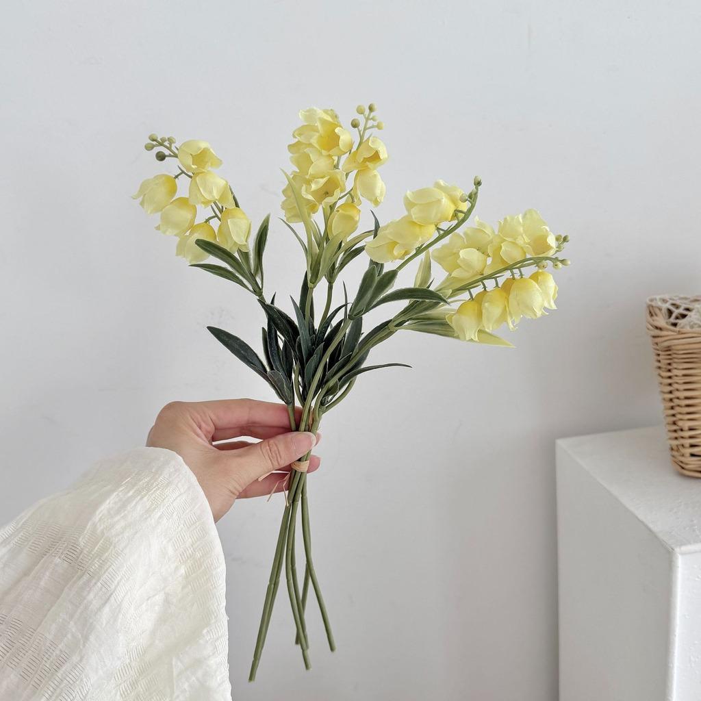 Artificial Flowers Stable Lily Of The Valley Flowers Artificial Lily Of The Valley Fake Bendable Stem Flowers For Bedroom Table
