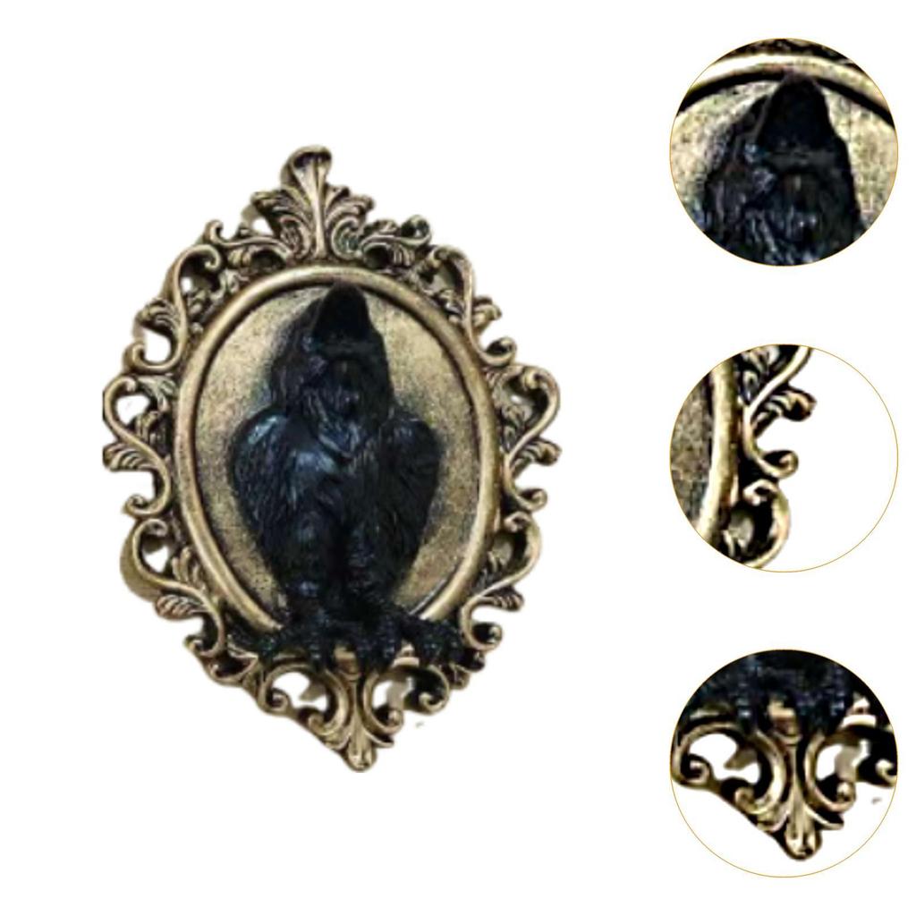 Gotische Wandkunst Dekoration Krähe Harzskulptur Modernes Dekoratives Stück für Hausdekoration Innenraum