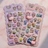 Ninrikidy Butt Puni Puni Seal Puffy Character 3D Embossed Notebook Stickers Set B Glitter Kids Girls Adults Decor