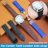 17 18 20 22mm Genuine Leather Strap For Cartier Tank London Solo Lychee Textured Cowhide Watchband Men Women Band Belt Bracelet