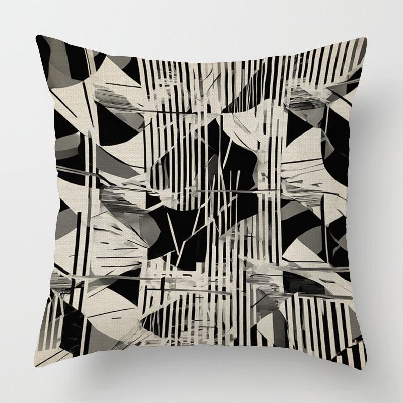 Home Decor Modern Abstract Geometric Pattern Pillow Covers Pattern Cushion Cover Suitable For Sofa Bedroom Car Pillow Cover