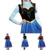 Enchanting Princess Anna Fancy Dress With Detachable Cape For Girls' Cosplay Adventures