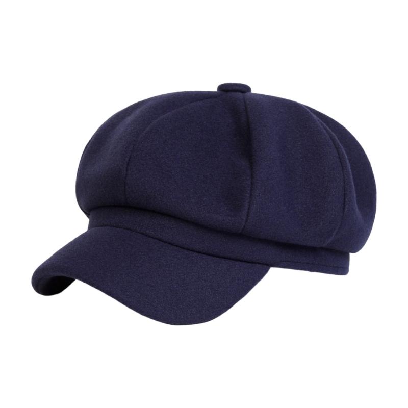 Soft Warm Winter Painters Cap With Solid Color Cotton Newsboys Cabbie Hat For Women Casual Outfit Everyday Essential