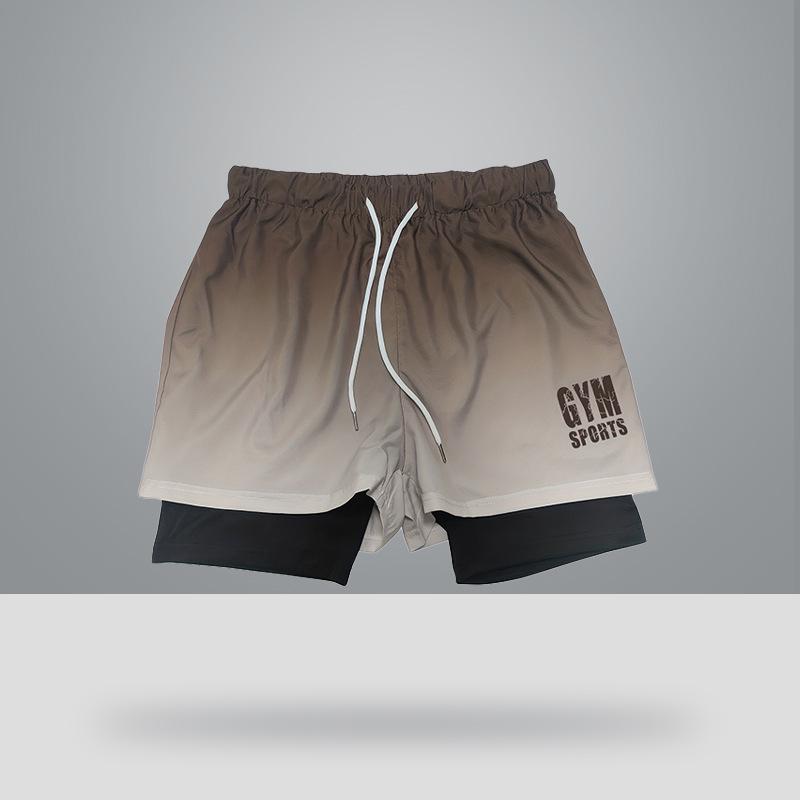 

Мужские быстросохнущие летние спортивные шорты европейского размера: Дышащий, Защищающий от просвечивания, Дизайн 2-в-1 для марафона и фитнес-тренировок XL кофейный