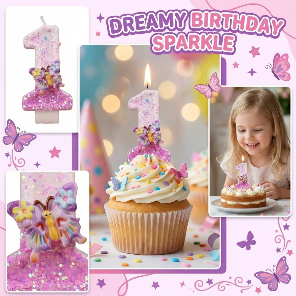 Fashion Cartoon Creative Birthday Candles Party Digital Candles