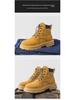 Herren Retro Britische High-Top Martin Arbeitsstiefel mit dicker Sohle - Rutschfest Wüstengelb.